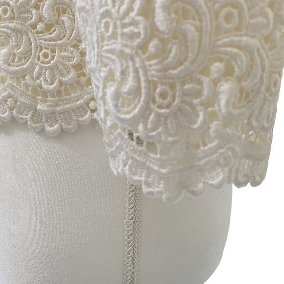 Talbots Lace Jacket Collar ¾ Sleeves Lined Ivory Dressy Vintage Size 2 Petite 2P - Picture 6 of 9